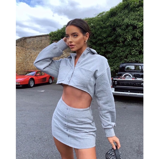 Set áo và chân váy thể thao kèm ảnh thật