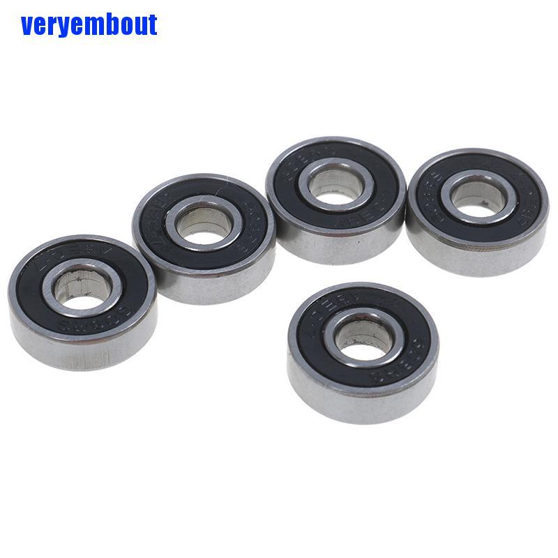 Set 5 Vòng Bi Cho Ván Trượt ABEC-7 608RS Màu Đen