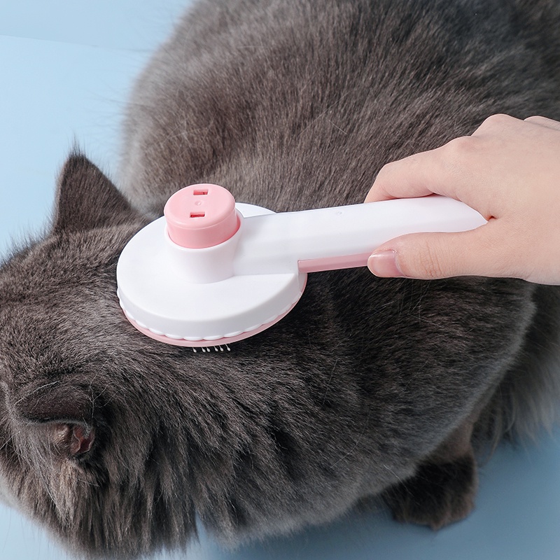 Lược chải lông cho chó poodle phốc sóc mèo thú cưng có nút bấm giá rẻ Pancake