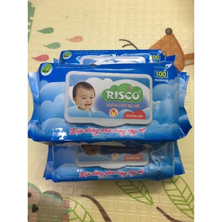 Khăn giấy ướt không mùi Baby Risco 100 tờ