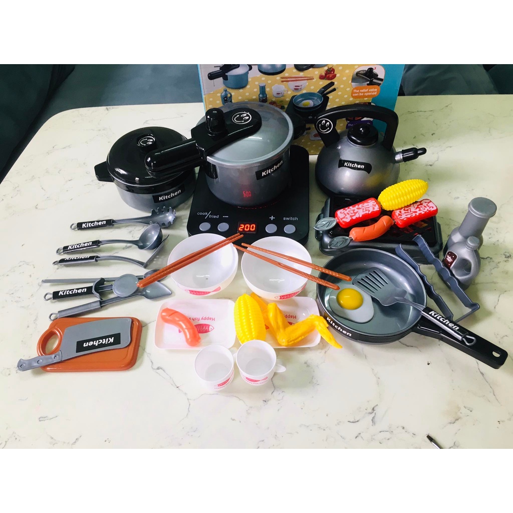 BỘ ĐỒ CHƠI NHÀ BẾP NẤU ĂN 36 MÓN CHO BÉ