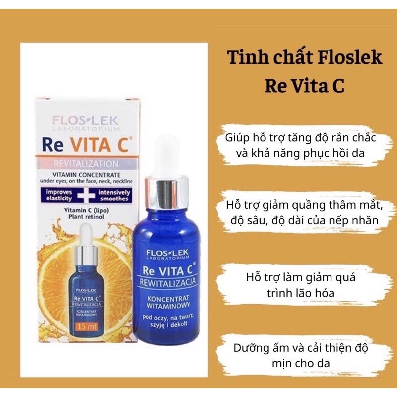 ✅ Serum sáng da ngừa nám tàn nhang Floslek Vitamin C  30ml