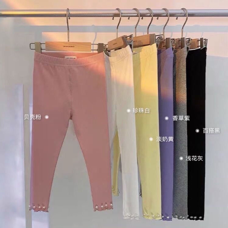 Quần Legging Lưng Cao Chất Liệu Co Giãn Thoải Mái Phong Cách Phương Tây Cho Bé Gái