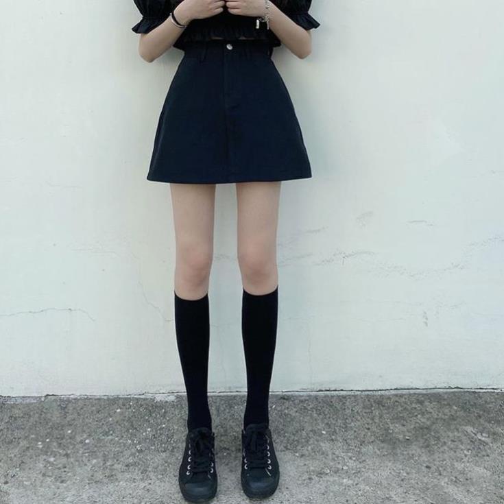 Chân váy jean Lưng Cao Dáng Chữ A Phong Cách Hàn Quốc | BigBuy360 - bigbuy360.vn