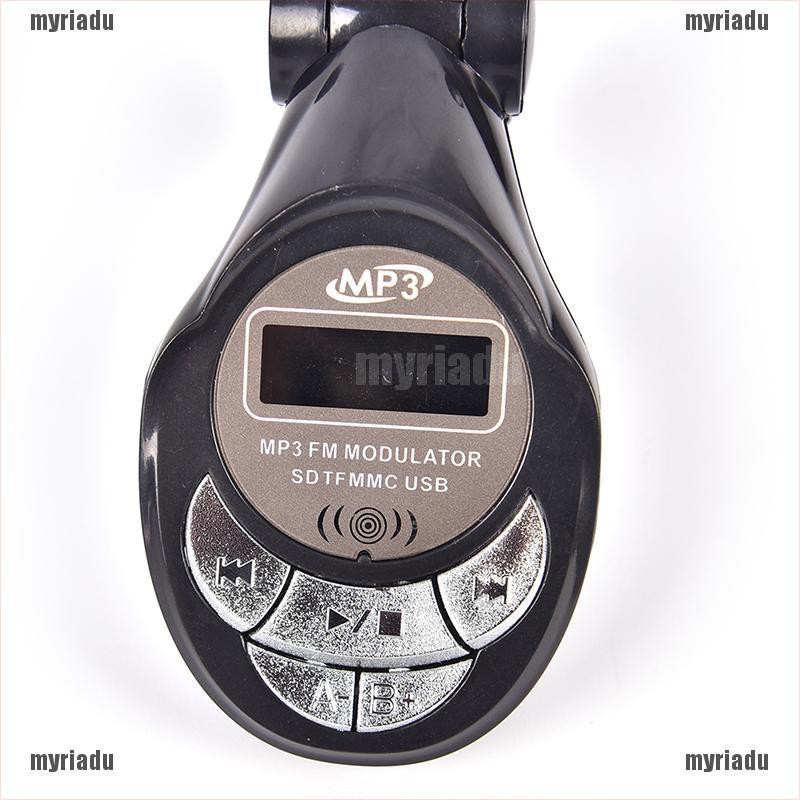 Thiết bị thu phát tín hiệu FM không dây kết nối Bluetooth tích hợp MP3 hỗ trợ USB TF SD