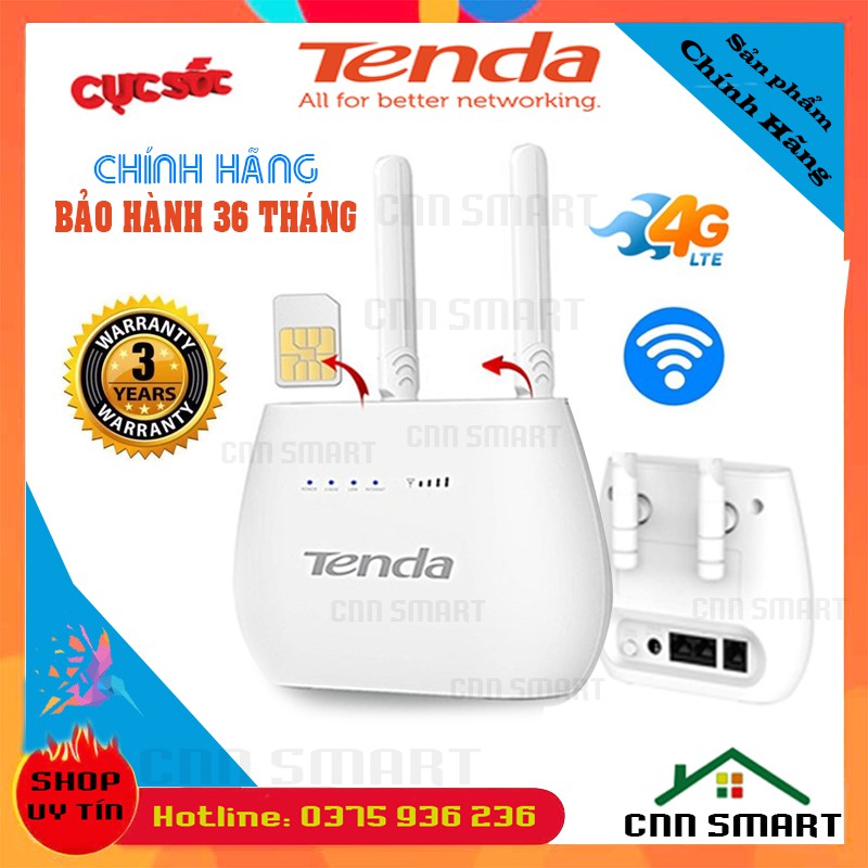 Bộ phát wifi không dây 4G dùng từ Sim - Tenda 4G180 Không có Lan - 4G03 1 cổng Lan - Cục 4G Phát MIXIE 3 Lan- CHÍNH HÃNG