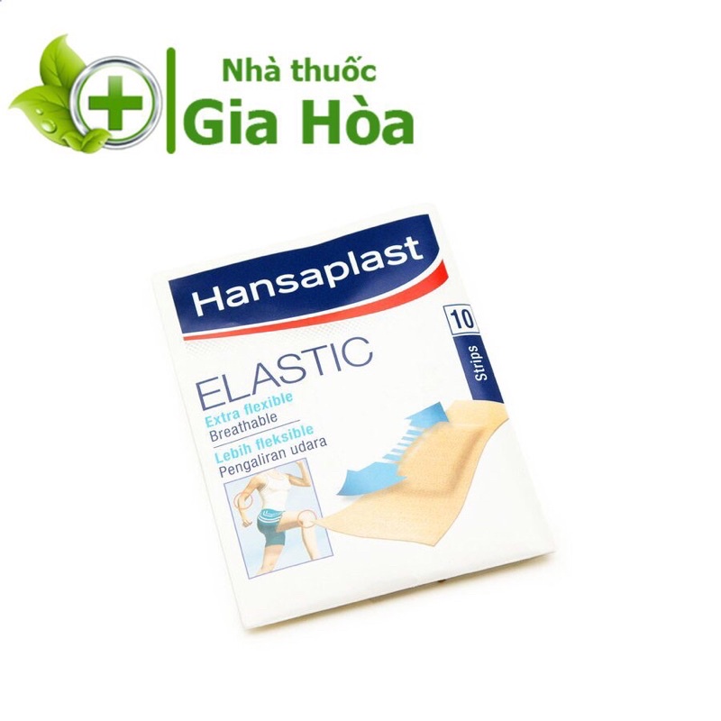 Băng keo cá nhân Hansaplast Elastic dạng gói tiện dụng mang theo (Gói 10 miếng)