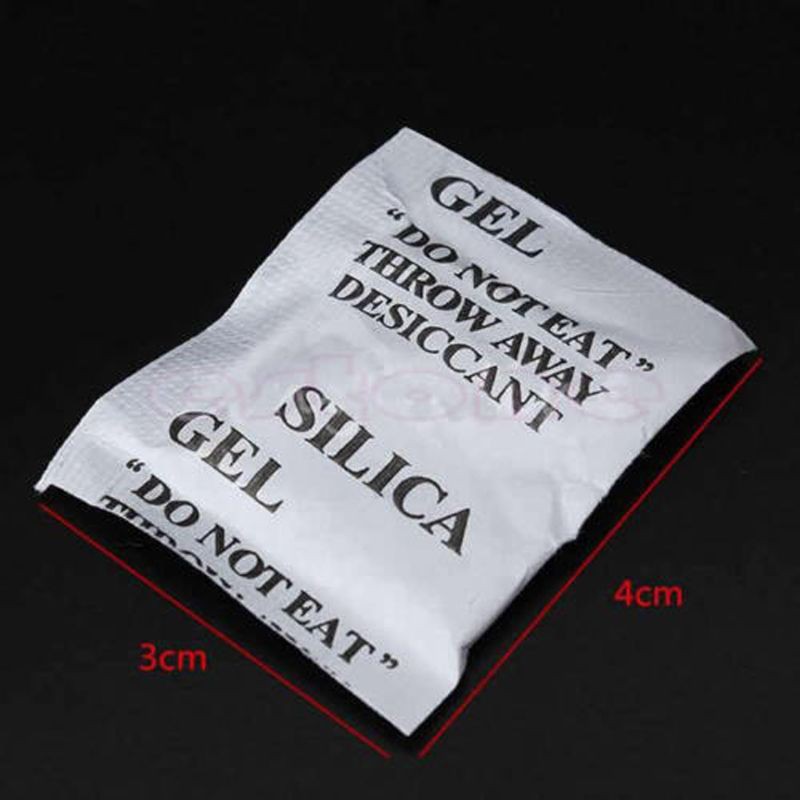 Set 100 túi bịch silica gel hút ẩm khô ráo cho gói hàng