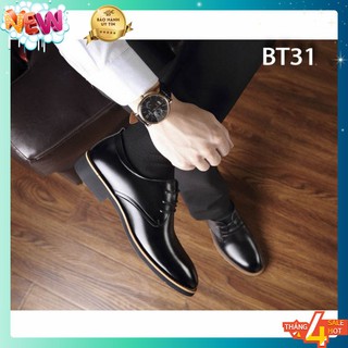 Giày Tây Nam Công Sở Lịch Lãm [ BT- 31 - Đen ]💖 💖 💖 [ Tặng Lót Khử Mùi Cao Cấp]