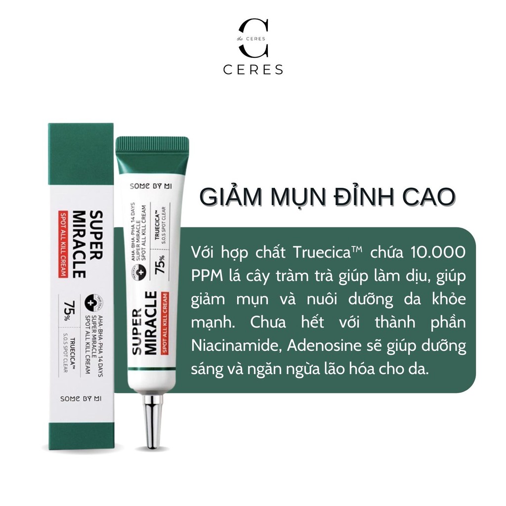 Kem Chấm Mụn Some By Mi 14 Ngày AHA-BHA-PHA 14 DAYS SUPER MIRACLE SPOT 30ml