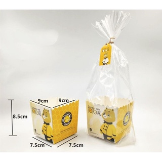 Set 100 túi bánh cookies thành thấp , thành cao