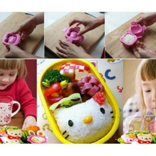 Khuôn ép cơm bento,bánh, trứng luộc hình mèo hello kitty