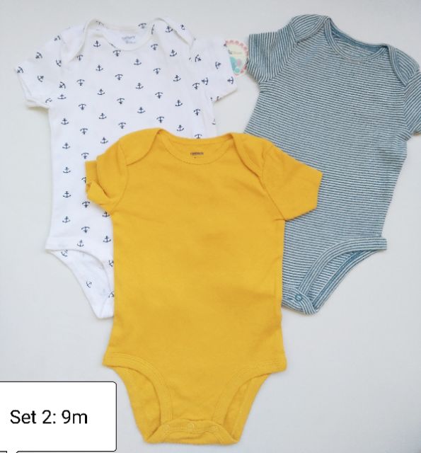 Combo 3 bodysuit Carter's xuất khẩu bé trai & bé gái