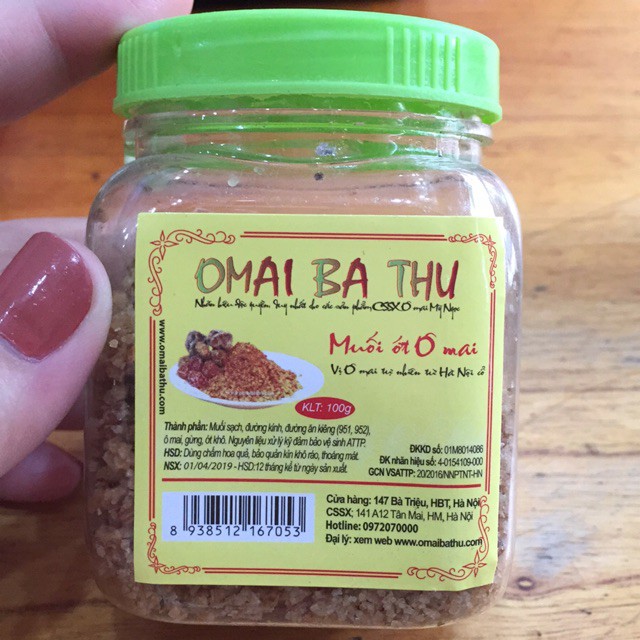 Lốc (10 hộp) muối ô mai  Bà Thu (hộp 100g)