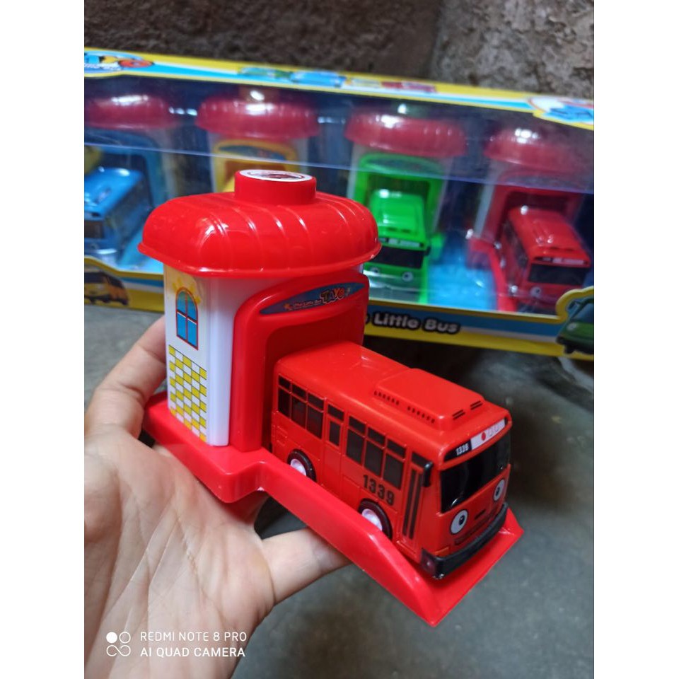 Xe buýt Tayo gồm nhà và xe Đồ chơi trẻ em bộ 4 chiếc xe Tayo the little bus