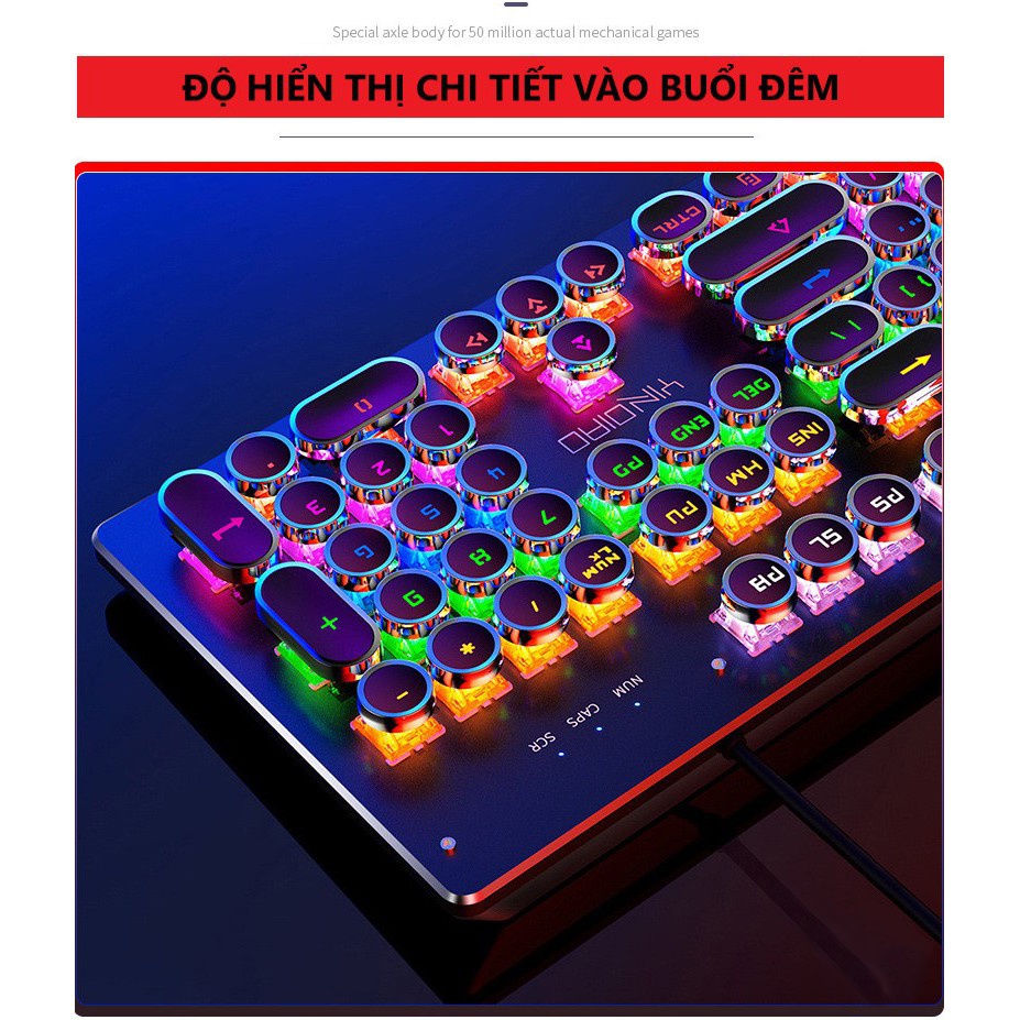 Bàn Phím Cơ Gaming Cho PC, Laptop Cao Cấp T907 Esports Pro Nâng Cấp Led RGB Khác Nhau Chiến Mọi Game