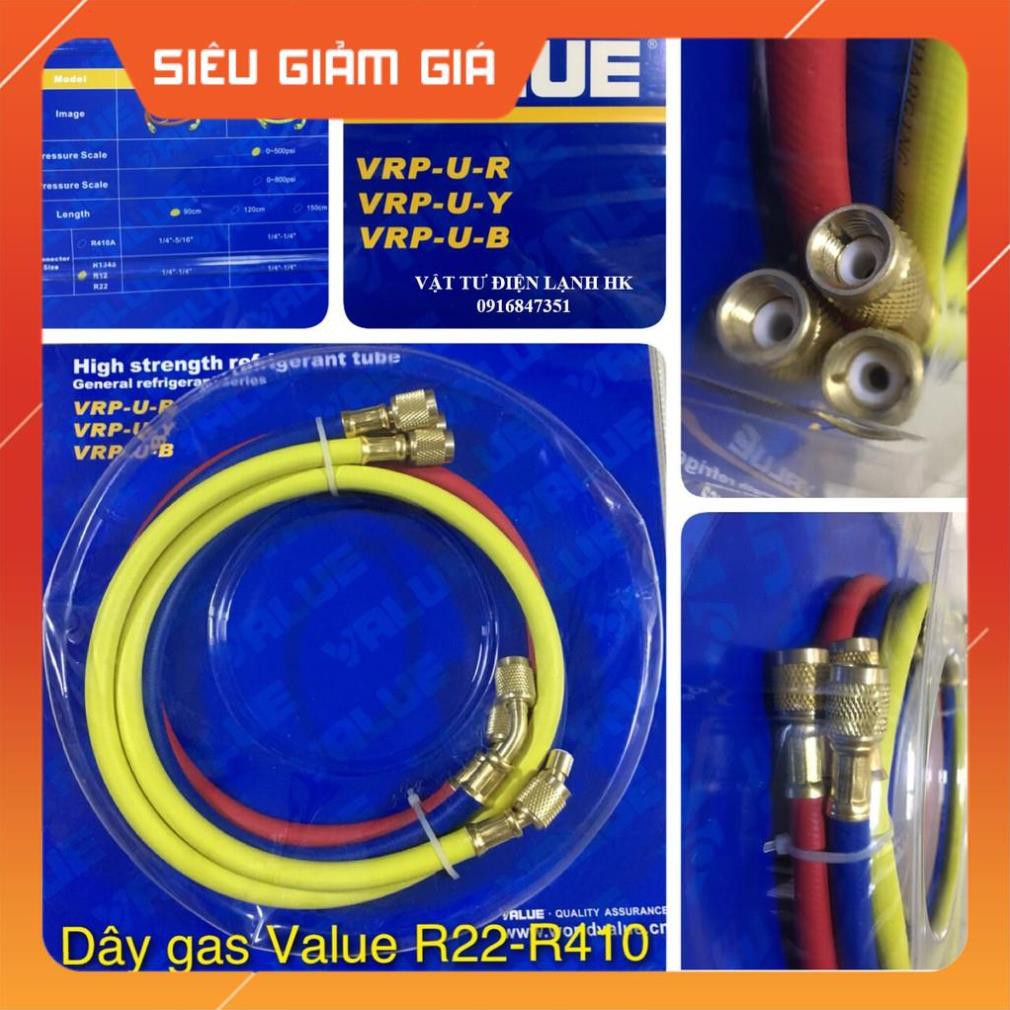 Bộ 3 dây nạp gas VALUE R22-R410 VRP-U