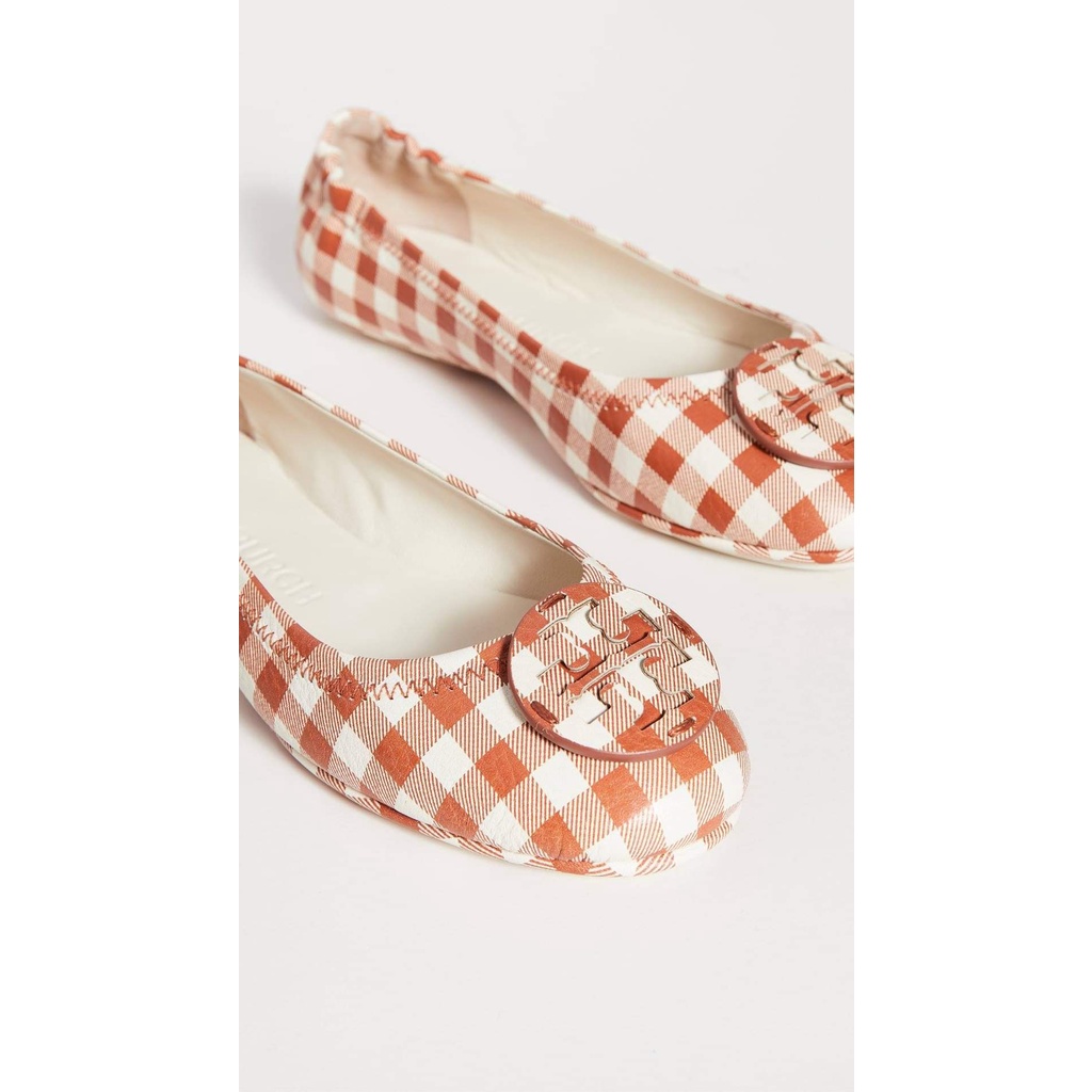 Giày Tory Burch Minnie Travel Leather Ballet Flats - Hàng chính Hãng