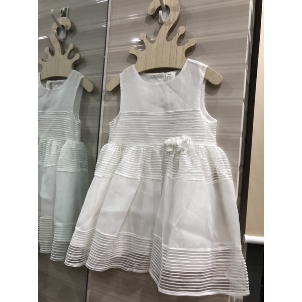 Váy trắng nơ hoa bé gái HM