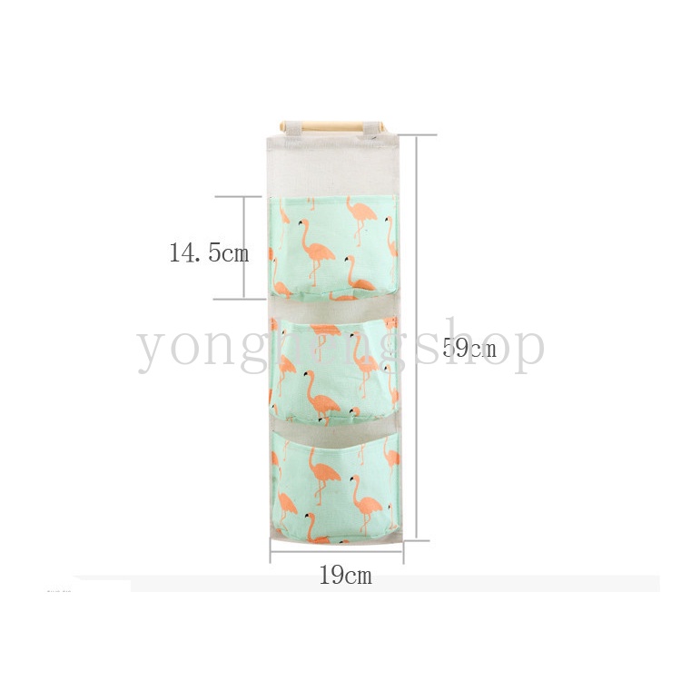 Túi Đựng Đồ Treo Tường Họa Tiết Chim Hồng Hạc