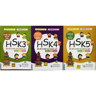 Sách - Combo Bộ đề luyện thi năng lực Hán Ngữ HSK 3 + 4 + 5 – Tuyển tập đề thi mẫu