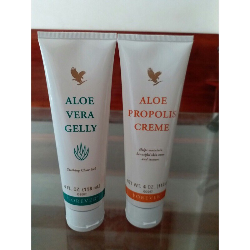 Bộ Sản Phẩm chăm sóc da mụn và da bị kích ứng Aloe Vera Gelly & Aloe Propolis Creme