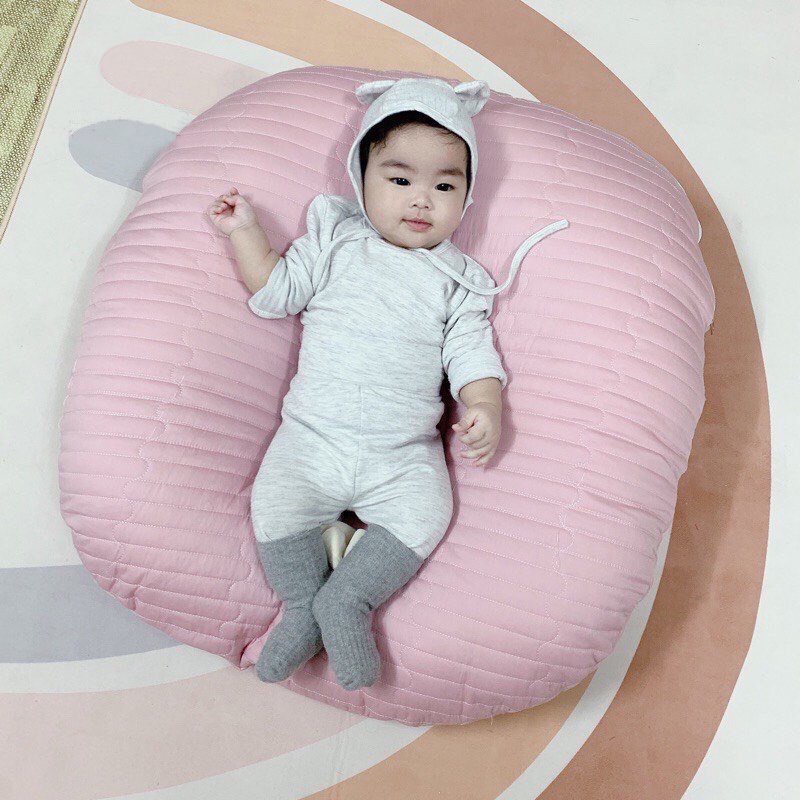 Gối chống trào ngược cho bé - đệm chống trào trần bông vải cotton hàn quốc cao cấp - MeeBaby