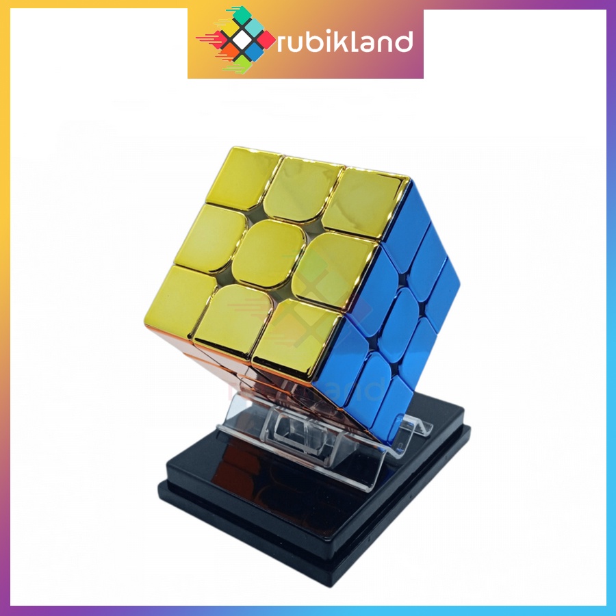 Rubik Cyclone Metallic 3x3 M Có Nam Châm Stickerless Mạ Kim Loại