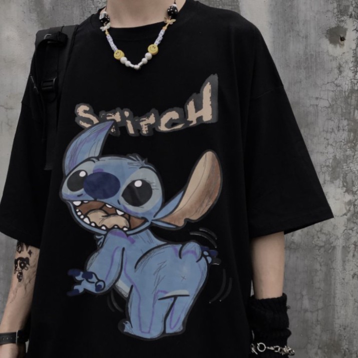 Áo Thun Tay Lỡ Form Rộng Stitch Siêu Hot🍁 Unisex nam nữ đều mặc được | BigBuy360 - bigbuy360.vn