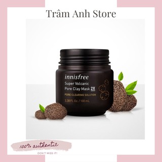 Siêu mặt nạ đất sét đá tro núi lửa innis Super Volcanic Pore Clay Mask 2X 100ml
