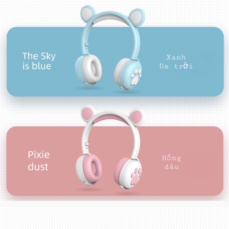 Tai nghe Bluetooth hình tai gấu