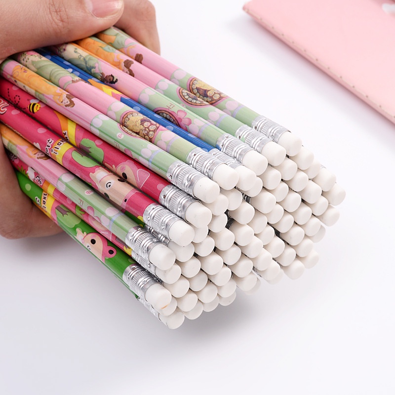 Combo 100 bút chì HB siêu nét, bút chì cute cho học sinh