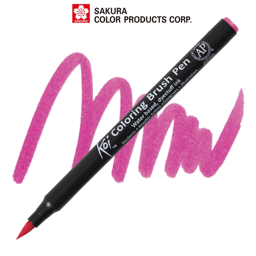Bút lông màu nước ngòi cọ Sakura Koi Coloring Brush Pen Màu Pink