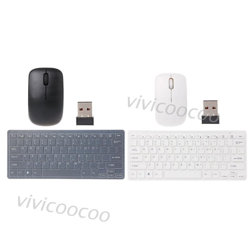 Combo Bàn Phím + Chuột Không Dây 2.4g Siêu Mỏng Cho Laptop / Pc