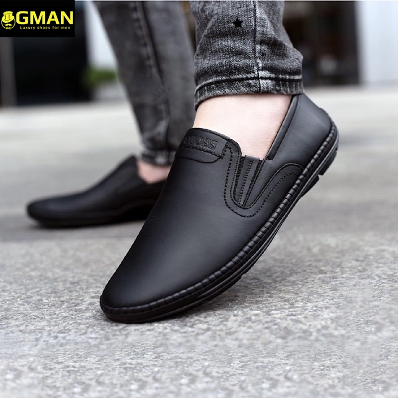 Giày da nam chất liệu da thật 100% mềm mại đế cao su khâu chỉ dù siêu êm chân TK009