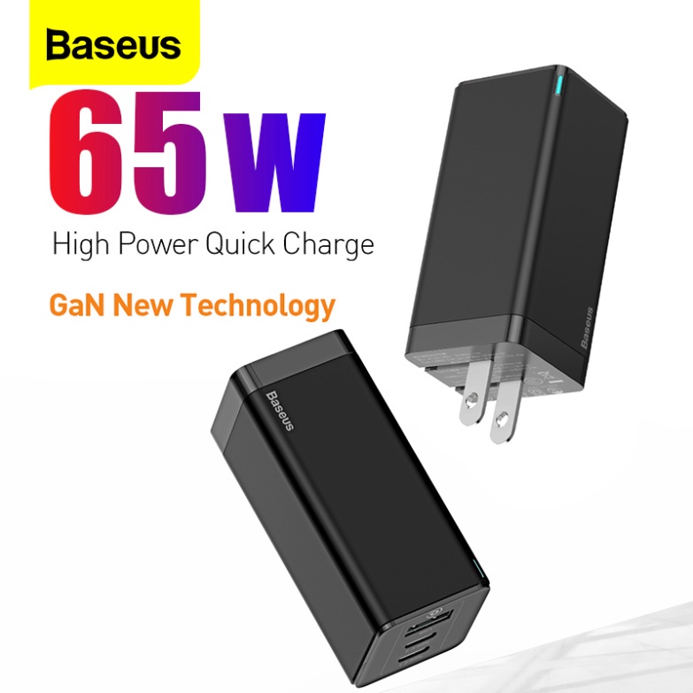 Bộ sạc nhanh Baseus GaN 65W Gan2 Pro QC4.0 PD USB Type-C