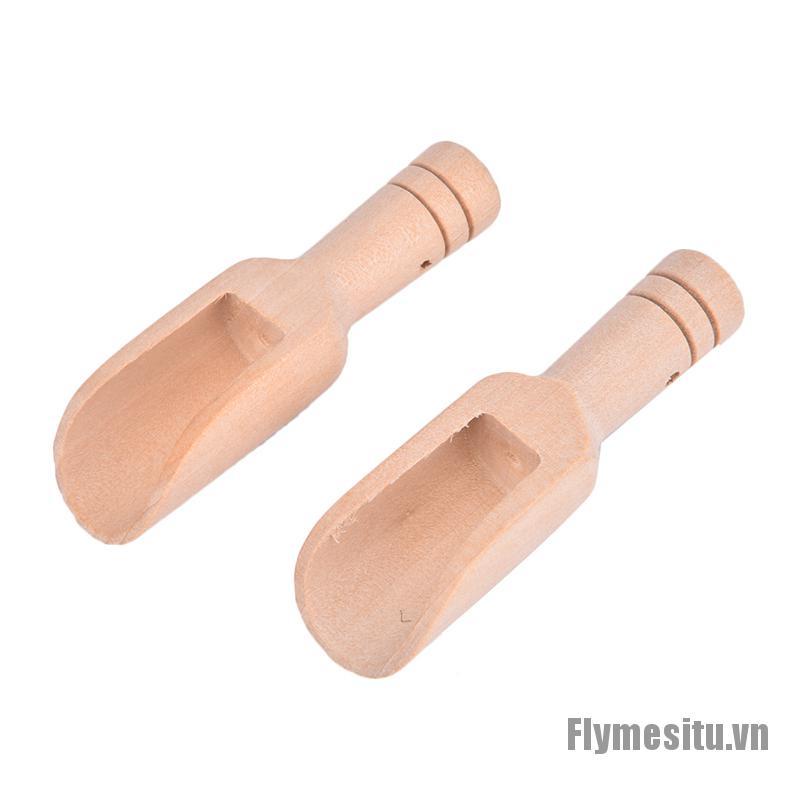 Flymesitu❀Wood Herb Spoon Bath Shower Rice Spice Salts Mini Kitchen Wooden Scoops Spoon