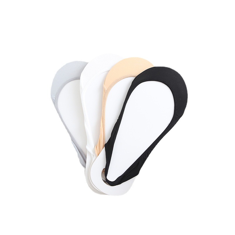 Set 4 Đôi Vớ Cotton Màu Trơn Thoáng Khí Chống Trượt Dành Cho Nữ