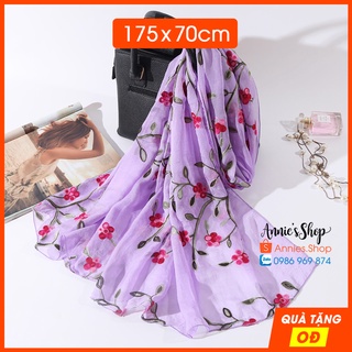 KH012 Khăn voan thêu 3D Spring cao cấp