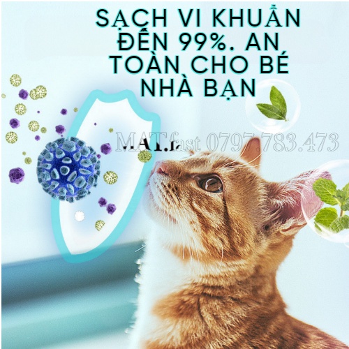 Bọt Tắm Khô Cho Chó Mèo Thảo Dược An Toàn, Dưỡng Lông Sạch Da Cho Chó Mèo 200ml 70 Present