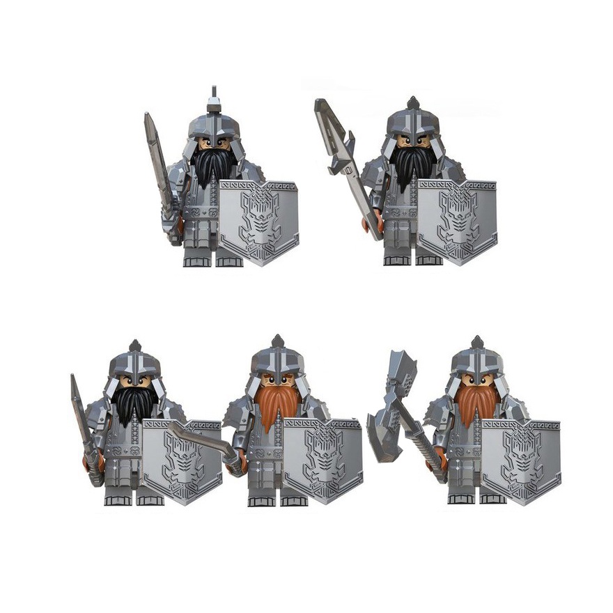 Bộ 5 nhân vật minifigures lính lùn KT1040-3