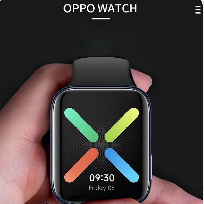 Kính cường lực cong 3D bảo vệ màn hình đồng hồ OPPO 2/1 41mm/46mm/42mm