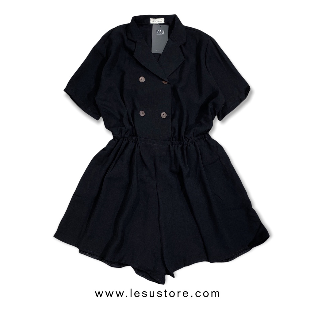 ẢNH TỰ CHỤP Jumpsuit cổ vest tay ngắn