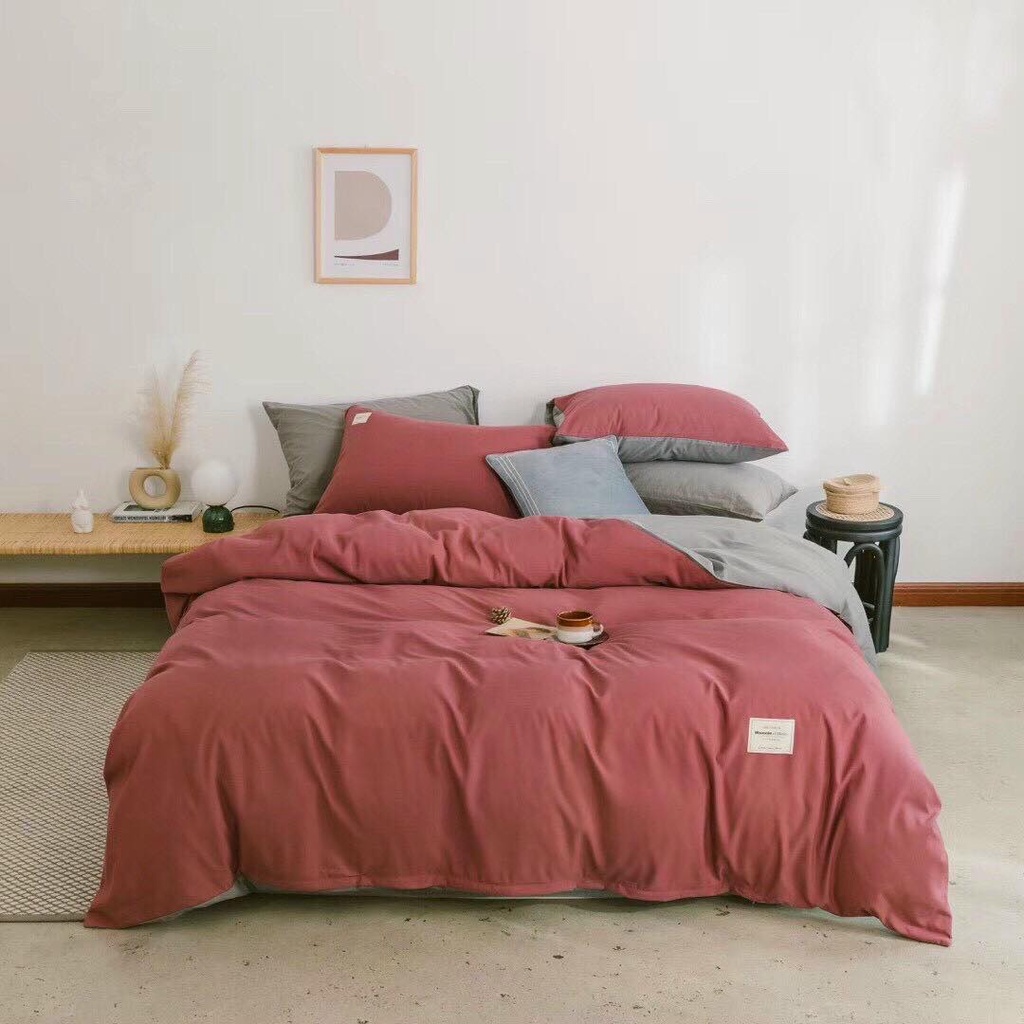 Bộ Chăn Ga Gối Cotton Tici Xoài Bedding Drap Giường Đủ Kích Thước Trải Nệm 1m, 1m2, 1m4, 1m6, 1m8, 2m2 Không Kèm Ruộ