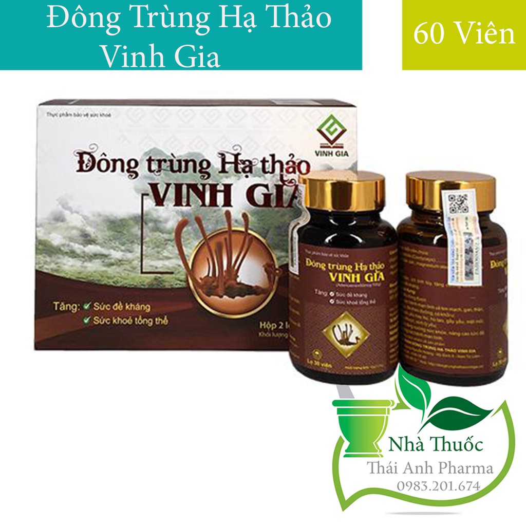 ĐÔNG TRÙNG HẠ THẢO VINH GIA - Hộp 60 Viên