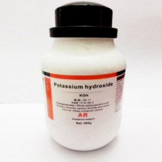 Hóa chất KOH Potassium hydroxide Kali hydroxit lọ 500g trung quốc