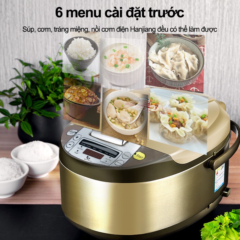 Han River Nồi Cơm Điện 2lit | Công Suất Cao 900W | Dung Tích 2.0 Lít | Chảo Chống Dính Hàng Chính Hãng