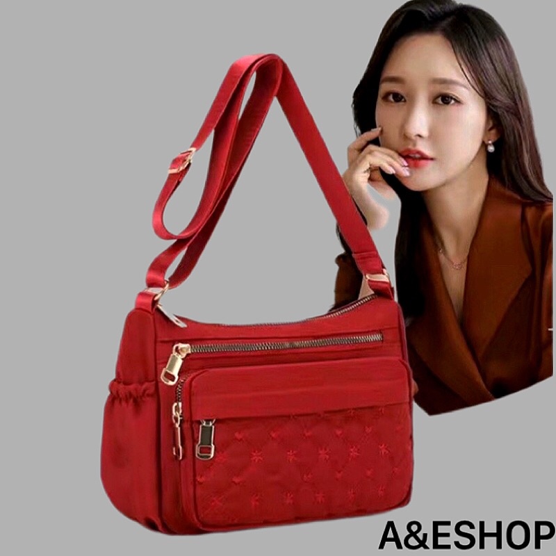 Túi Xách Nữ Vải Dù Đeo Chéo Cao Cấp Khoá Đẹp Rẻ Làm Công Sở Đi Chợ Thời Trang Trung Niên Nữ - A&ESHOP 88888