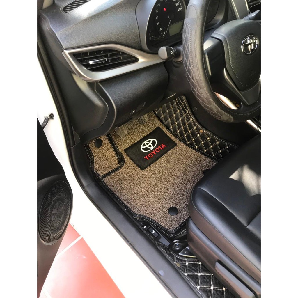 Thảm lót sàn ô tô 6D Toyota Vios 2014-2021 chống nước, không mùi, phủ kín 90% sàn xe