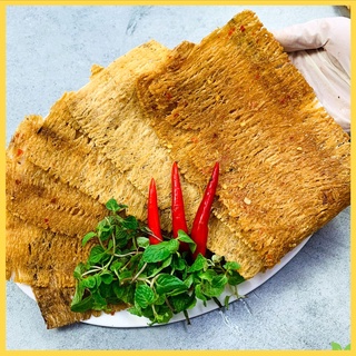 Mực cán tẩm vị loại đặc biệt nguyên con lon 250gr hàng ngon nhà làm